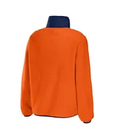 Women's Wear by Erin Andrews Orange Denver Broncos Polar Fleece Raglan Full-Snap Jacket