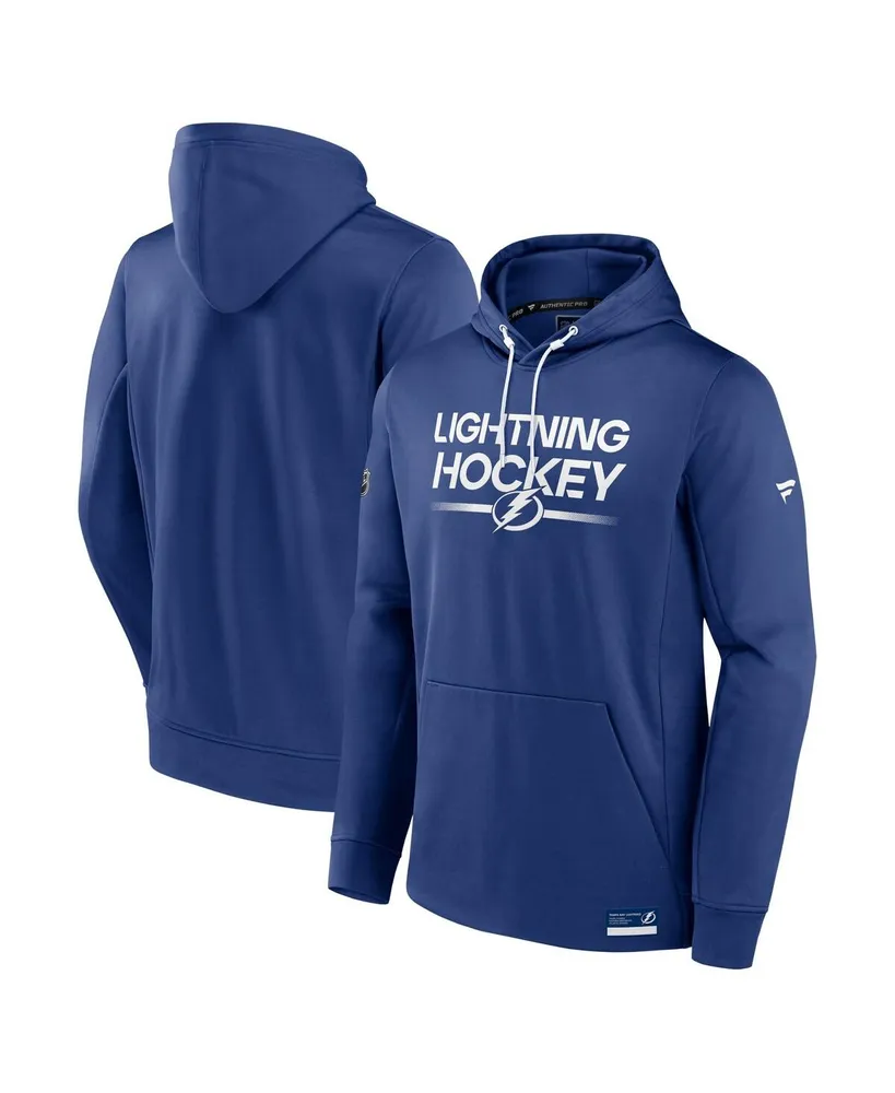 Men's Fanatics Blue Tampa Bay Lightning Authentic Pro Pullover Hoodie