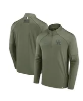 Men's Fanatics Olive Kentucky Wildcats Oht Military-Inspired Appreciation Titan Raglan Quarter-Zip Jacket