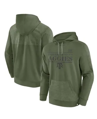 Men's Fanatics Olive Texas A&M Aggies Oht Military-Inspired Appreciation Stencil Pullover Hoodie