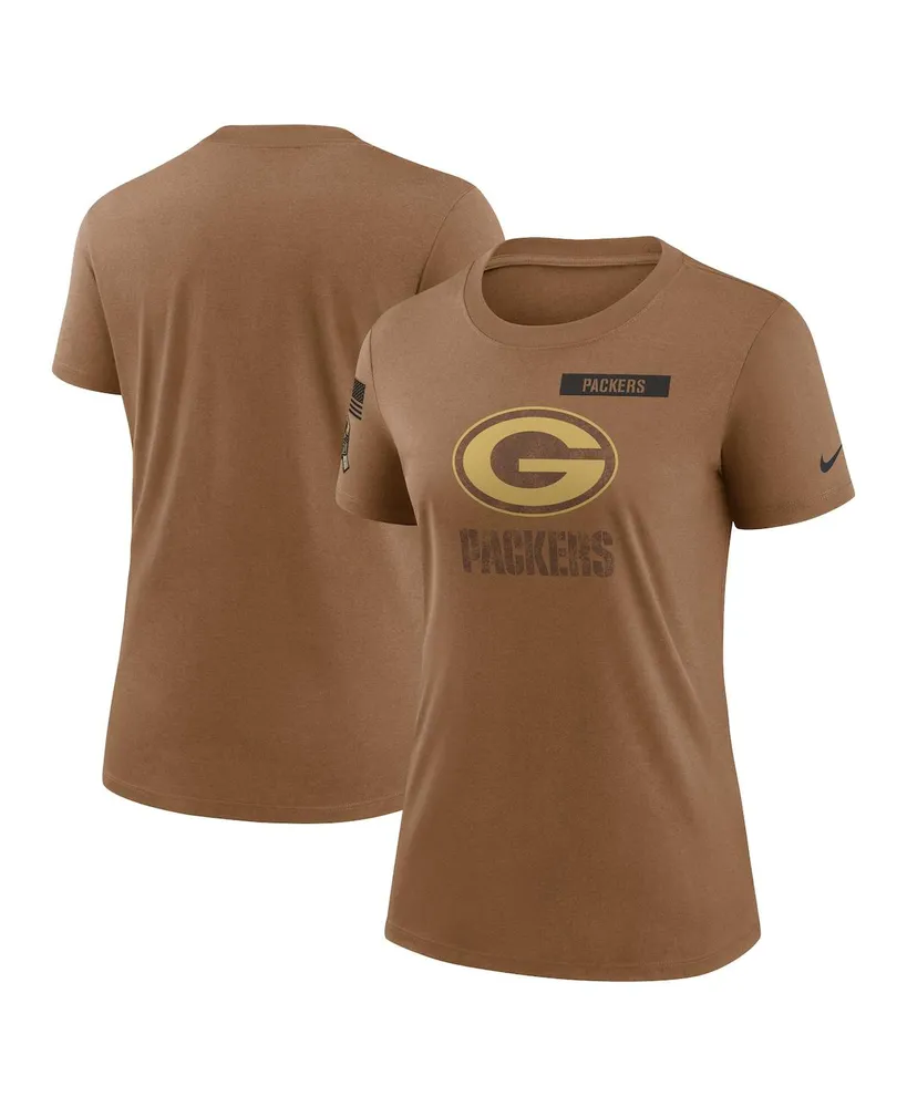 Women's Nike Brown Green Bay Packers 2023 Salute to Service Legend Performance T-shirt