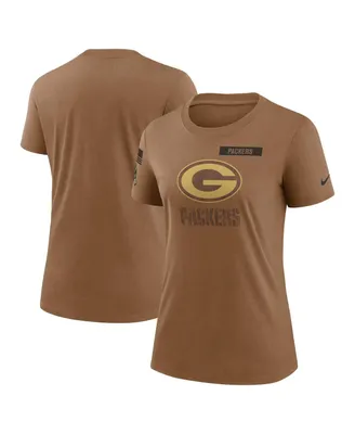Women's Nike Brown Green Bay Packers 2023 Salute to Service Legend Performance T-shirt