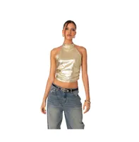 Women's Karter metallic halter top