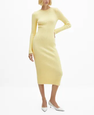 Mango Women's Knit Midi Dress