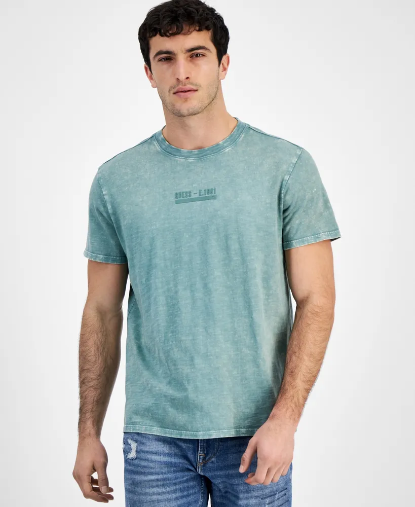 Guess Men's David Acid-Washed Logo Graphic T-Shirt