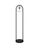 Sydney 64" Floor Lamp with Seeded Glass Shade