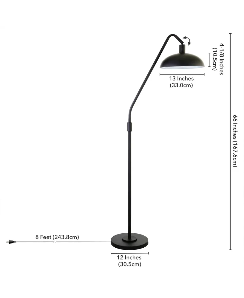 Krouse 66.25" Tall Floor Lamp with Metal Shade