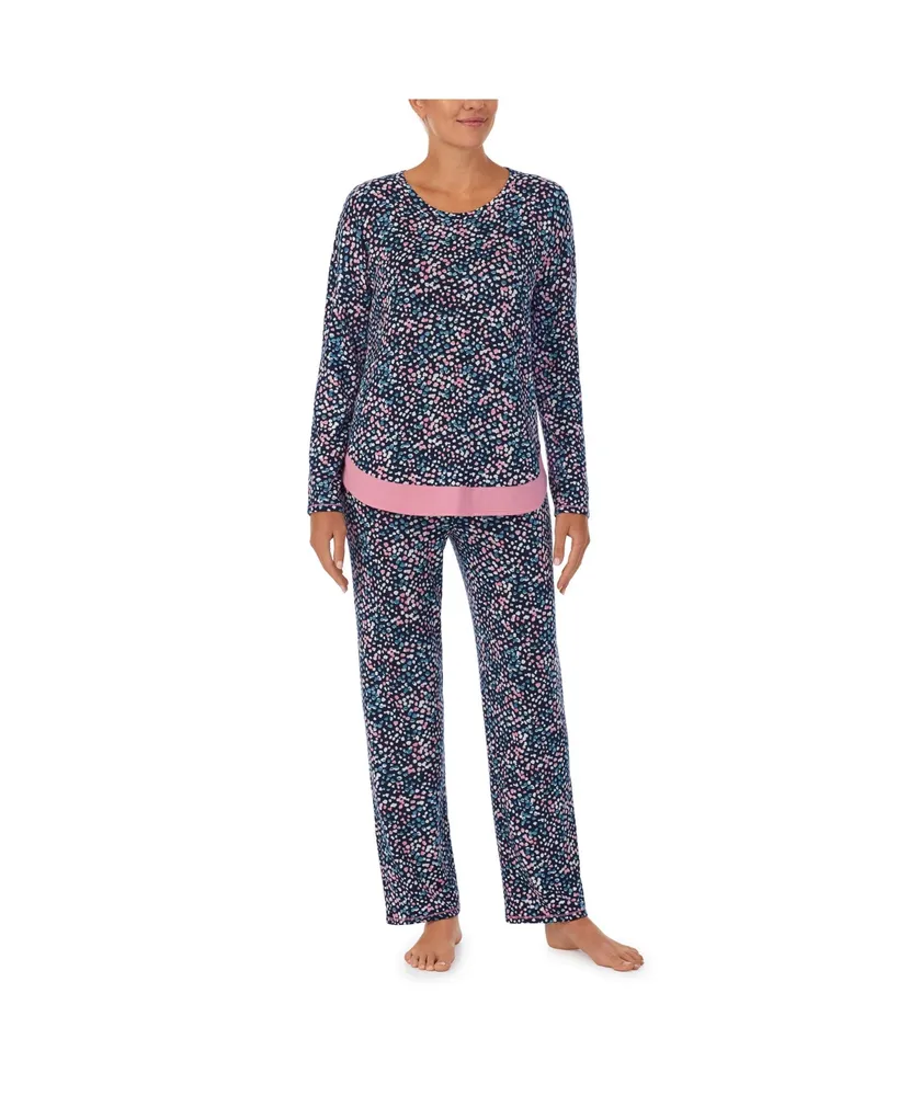 Ellen Tracy Women's 2-Pc. Printed Long-Sleeve Pajamas Set