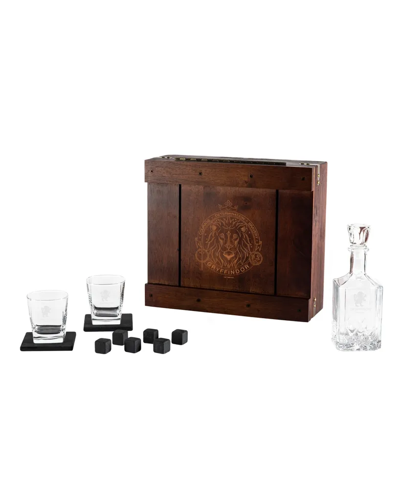 Legacy Harry Potter Gryffindor Whiskey Box Gift 12 Piece Set with Decanter