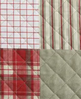 Closeout! Eddie Bauer Camano Island Plaid Red Reversible 2-Piece Twin Quilt Set