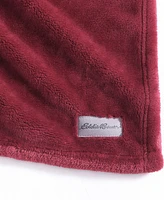 Eddie Bauer Solid Ultra Lux Plush Reversible Throw, 60" X 50"