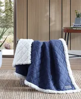 Eddie Bauer Solid Microfiber Essential Reversible Throw Blanket