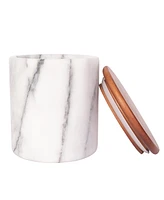 Artifacts Trading Company Marble Storage Canister with Sealed Wood Top