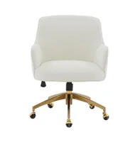 Kierstin Boucle Adjustable Swivel Desk Chair