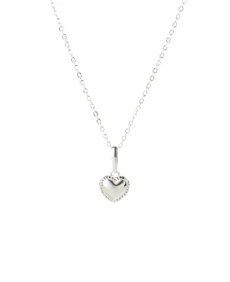 Dainty Sterling Silver Heart Pendant Necklace