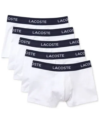 Lacoste Men's 5 Pack Cotton Boxer Brief Underwear