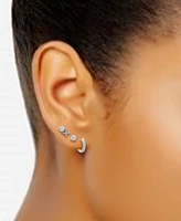 Giani Bernini 3-Pc. Set Cubic Zirconia Hoop & Stud Earrings, Created for Macy's