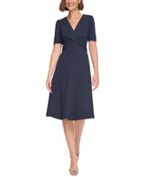 Tommy Hilfiger Women's Crisscross Fit & Flare Dress