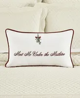 J Queen New York Mistletoe Boudoir Embellished Decorative Pillow, 18" x 18"