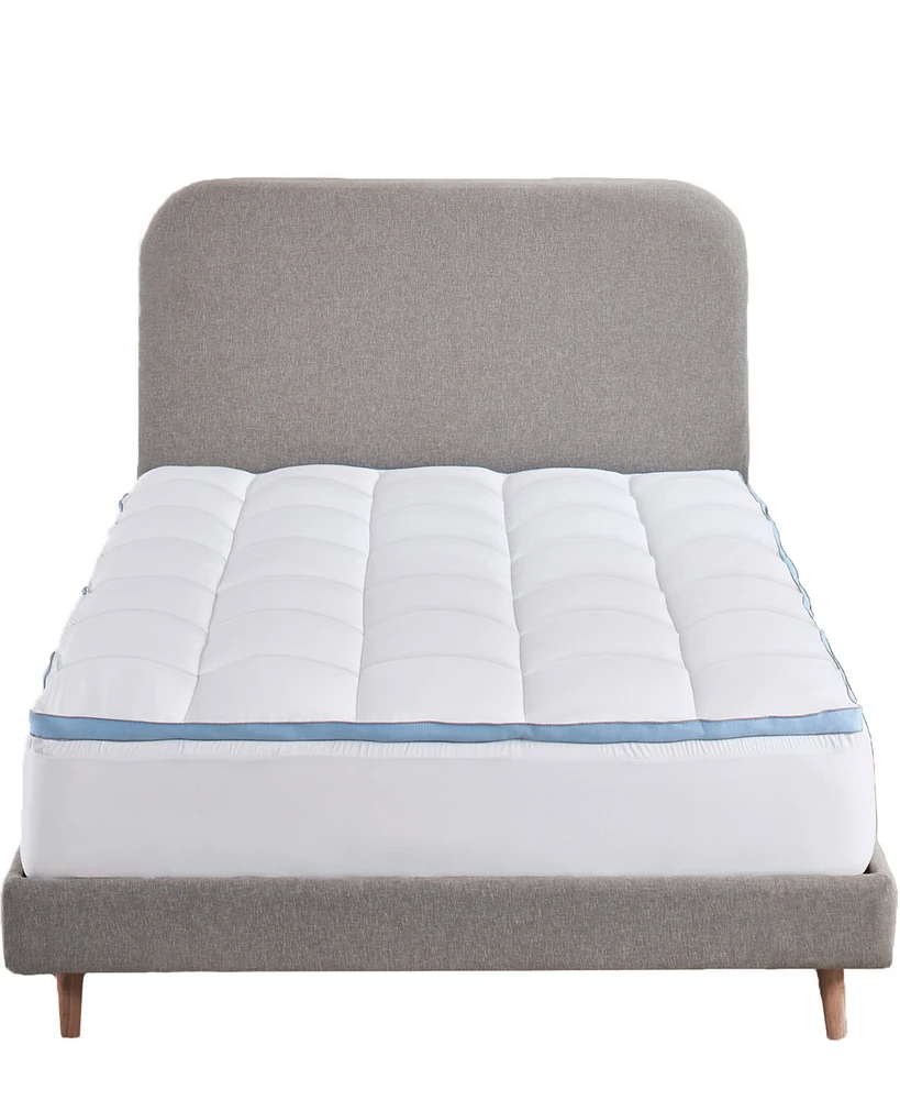 Extra Thick Cooling Mattress Topper Full Size, Plush Pillow-Top Full Mattress Topper by California Design Den
