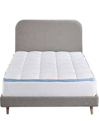 Extra Thick Cooling Mattress Topper Full Size, Plush Pillow-Top Full Mattress Topper by California Design Den