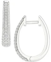 Forever Grown Diamonds Lab Grown Diamond Small Hoop Earrings (1 ct. t.w.) in Sterling Silver