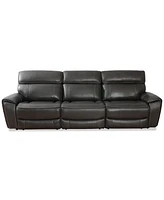 Closeout! Hutchenson 115" 3-Pc. Zero Gravity Leather Sofa with 3 Power Recliners, Created for Macy's