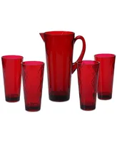 Certified International Ruby Diamond Acrylic 5-Pc. Drinkware Set