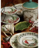 Certified International Holly and Ivy 4-Pc. Dessert Plate