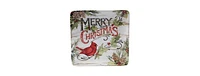 Certified International Evergreen Christmas 4 Piece Dessert Plate