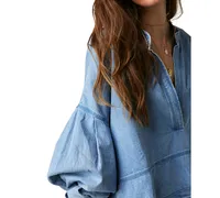 Free People Women's Jude Denim Pullover Top