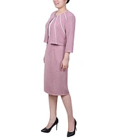 Ny Collection Petite Two Piece Jacket and Dress Set