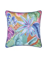 J by J Queen Hanalei Square Decorative Pillow, 18" x18"