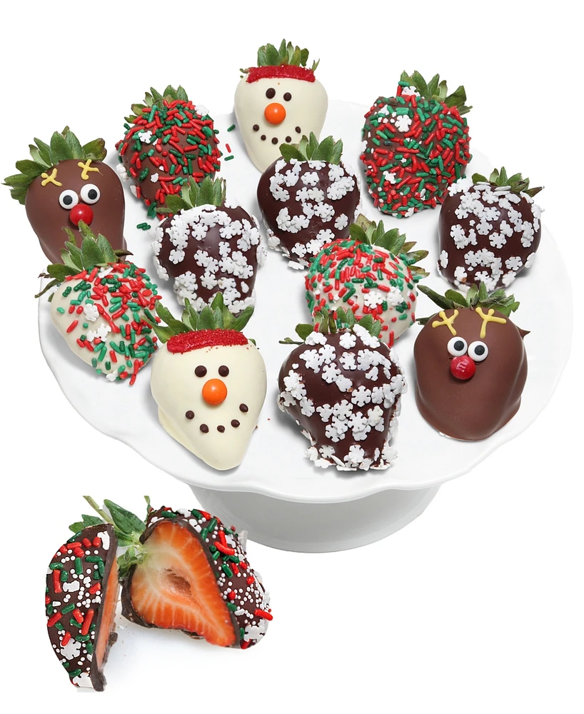 Chocolate Covered Company Holiday Winter Wonderland Belgian Chocolate Covered Strawberries