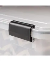 Iris Usa Qt. Plastic Storage Bins with Sealed Lids, Clear Gasket Box