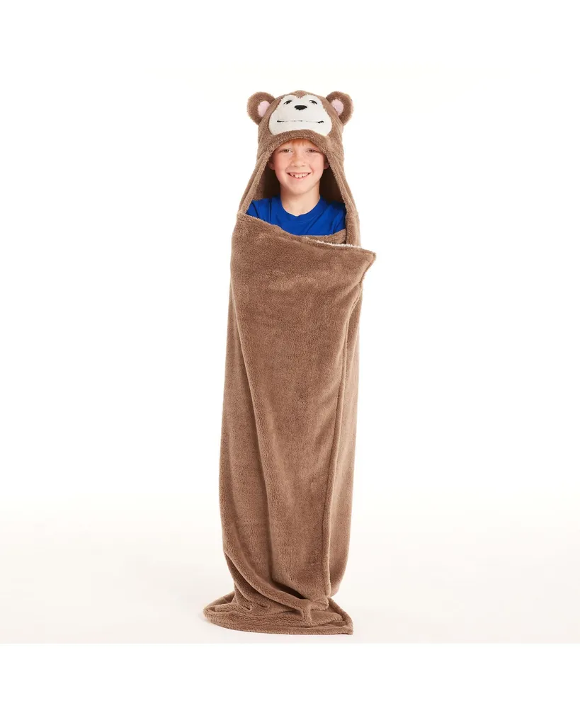 Lands' End Kids Hooded Fleece Critter Blanket