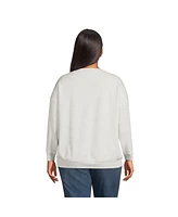 Lands' End Women's Plus Size Long Sleeve Serious Sweats Sweatshirt