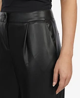 Ellen Tracy Women's Faux Leather Pull On Pants