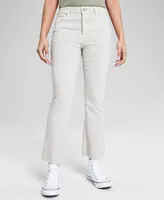 And Now This Women's Cropped Flare-Leg Frayed Jeans