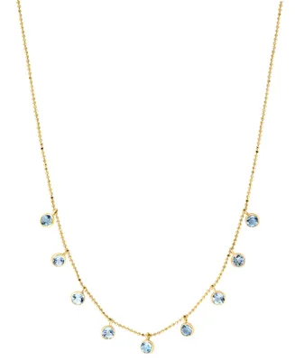 Effy Sky Blue Topaz Dangle Collar Necklace (2-5/8 ct. t.w.) in 14k Gold, 16" + 2" extender