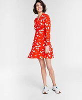 Women's Print Collared Mini Dress, Created for Macy's