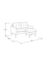 Serta Astrid 56" 2-Pc. Loveseat and Ottoman Set