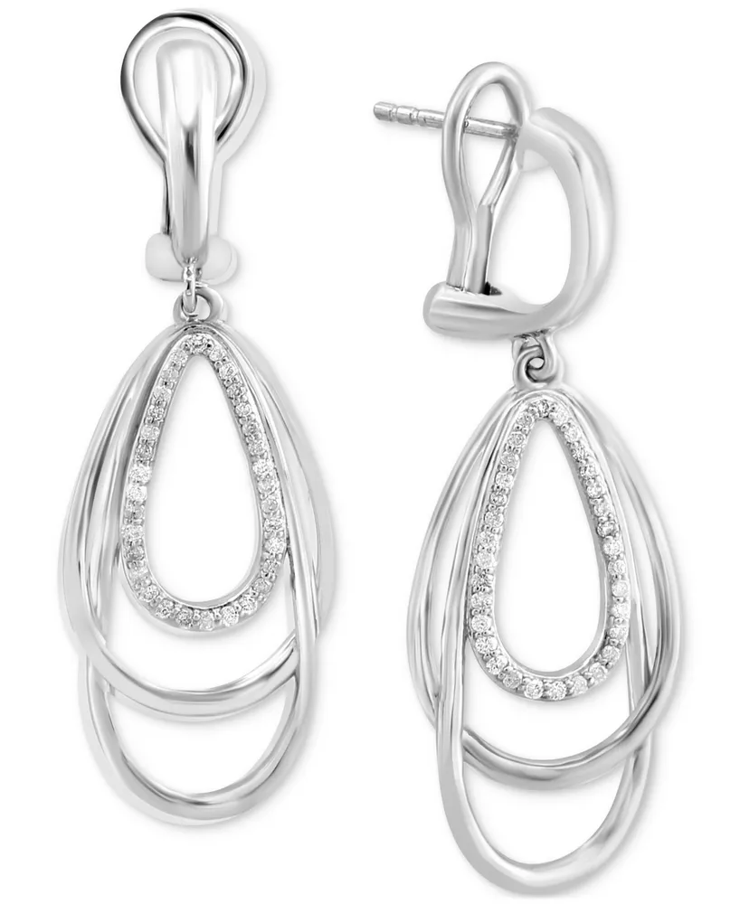 Effy Diamond Orbital Multiple Ring Drop Earrings (3/8 ct. t.w.) in Sterling Silver