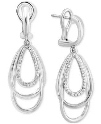 Effy Diamond Orbital Multiple Ring Drop Earrings (3/8 ct. t.w.) in Sterling Silver