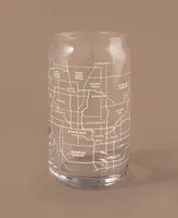 Narbo The Can Phoenix Map 16 oz Everyday Glassware, Set of 2