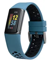 WITHit Unisex Multi Silicone and Stainless Steel Band Set Compatible with Fitbit Charge 5 and 6