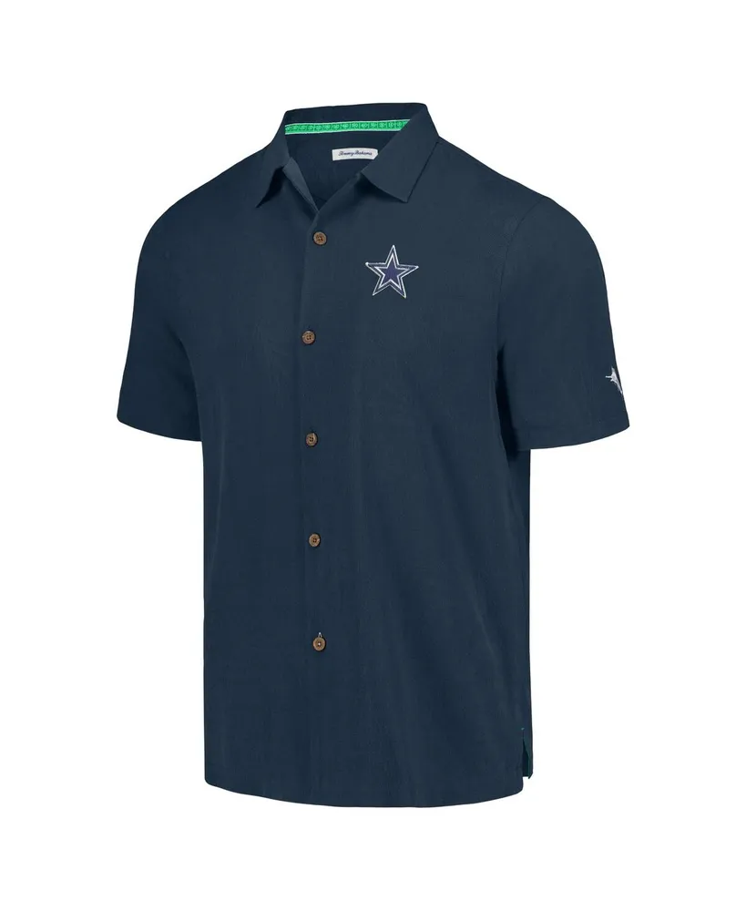 Men's Tommy Bahama Navy Dallas Cowboys Tidal Kickoff Camp Button-Up Shirt