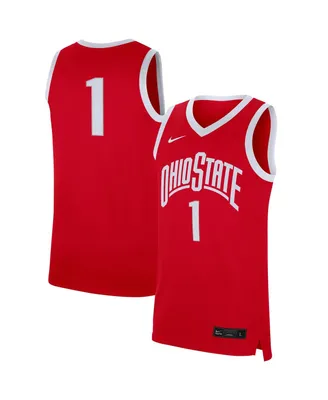 Men's Nike #1 Scarlet Ohio State Buckeyes Replica Jersey