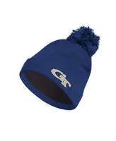 Men's adidas Navy Georgia Tech Yellow Jackets 2023 Sideline Cold.rdy Cuffed Knit Hat with Pom