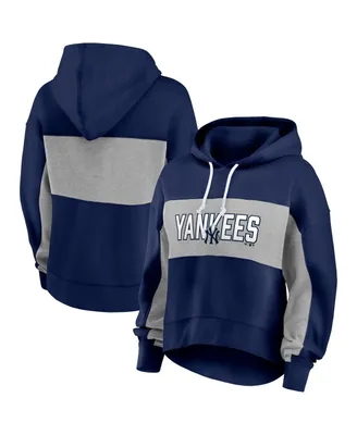 Women's Fanatics Navy New York Yankees Filled Stat Sheet Pullover Hoodie